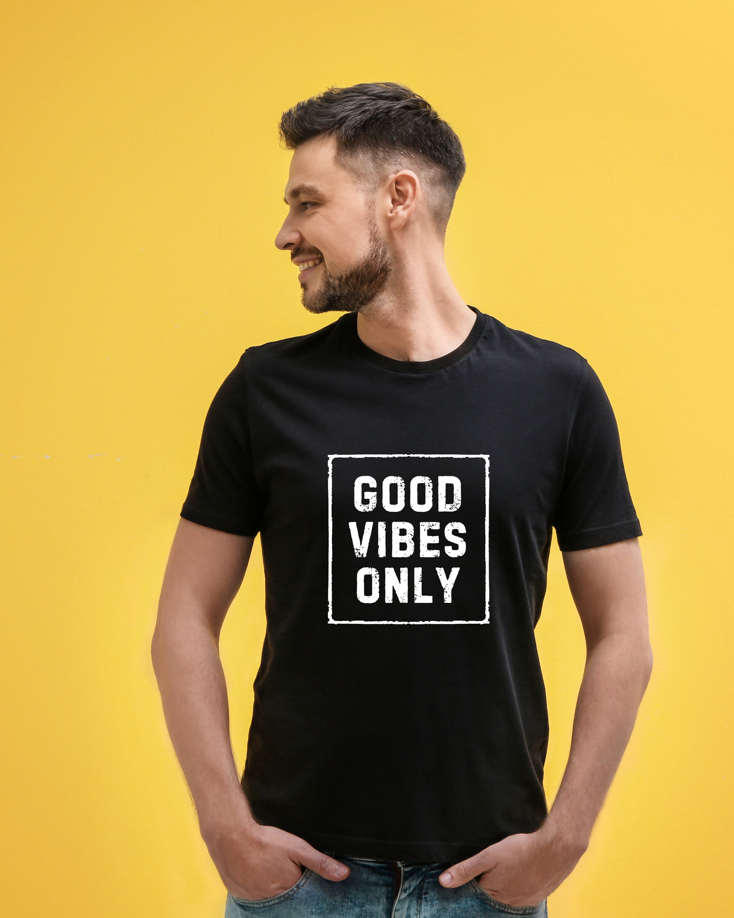 GOOD VIBES ONLY - COTTON PRINTED TSHIRT