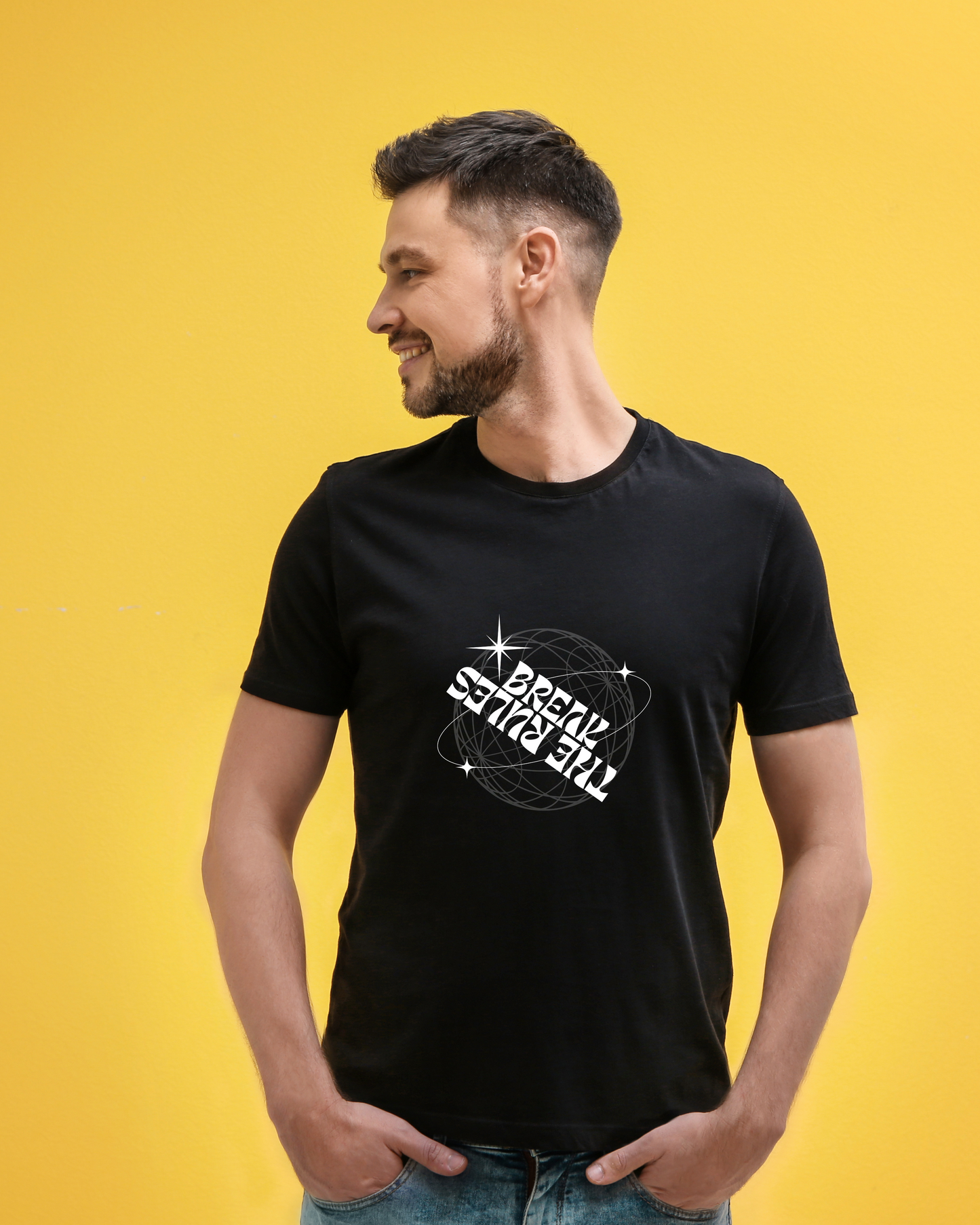 BREAK THE RULES - COTTON PRINTED TSHIRT