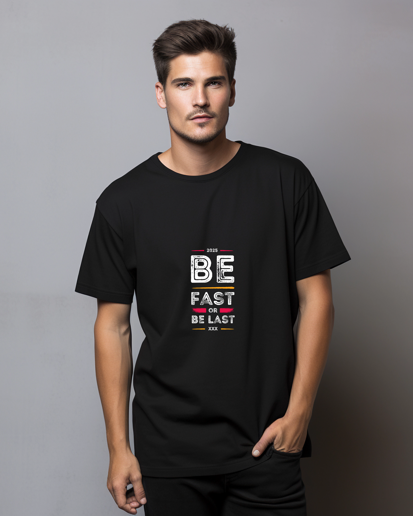 BE FAST OR BE LAST - COTTON PRINTED TSHIRT