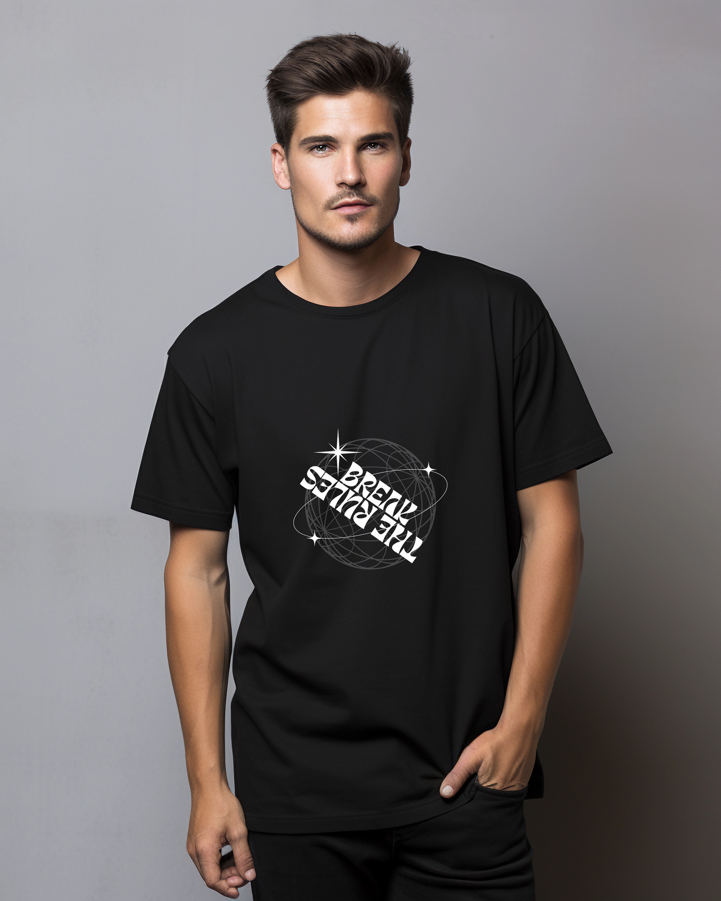 BREAK THE RULES - COTTON PRINTED TSHIRT