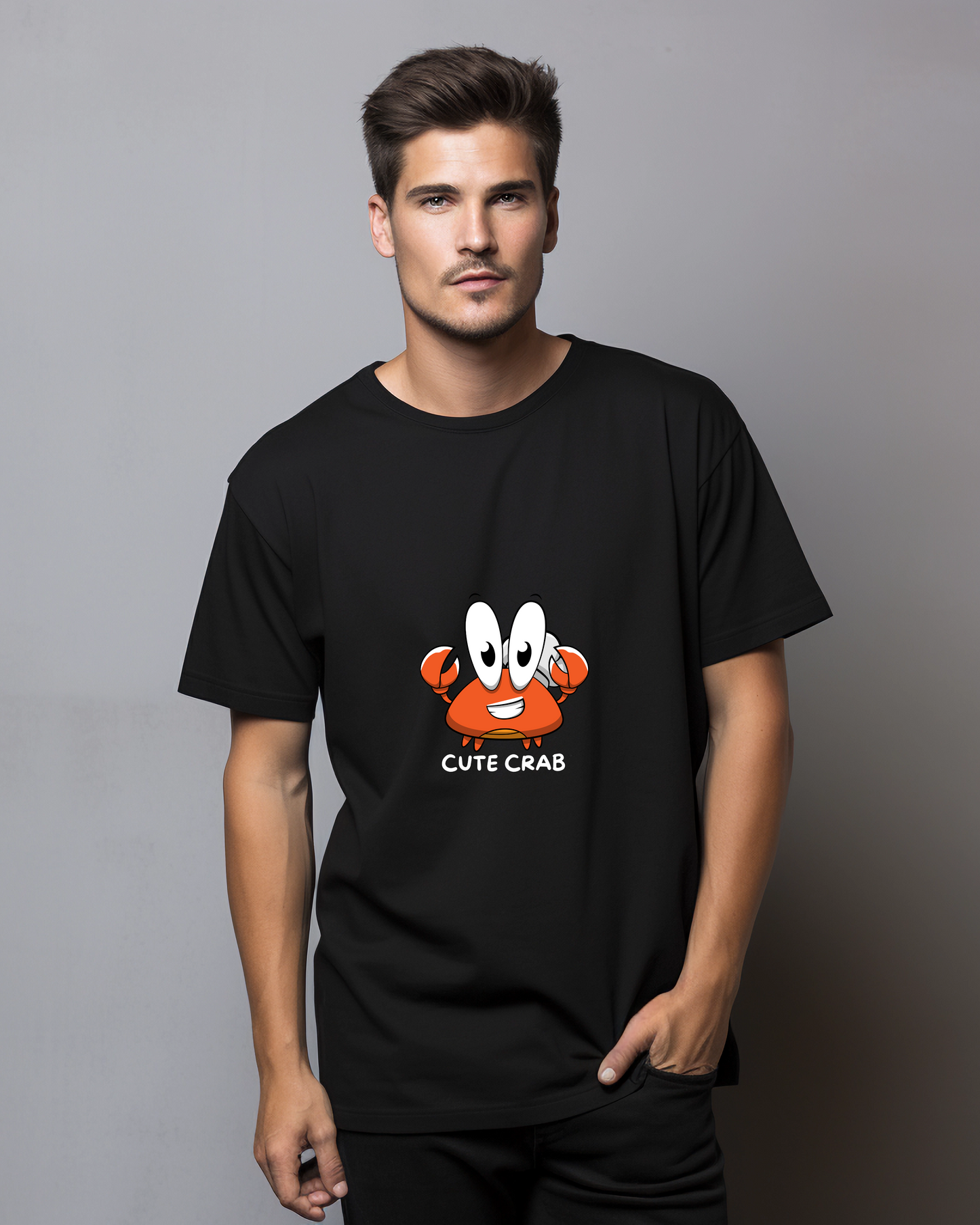 CUTE CRAB - COTTON PRINTED TSHIRT