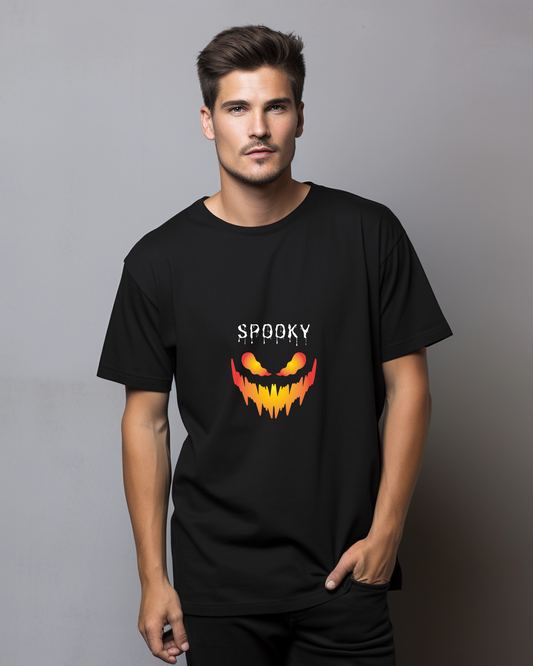 SPOOKY - COTTON PRINTED TSHIRT
