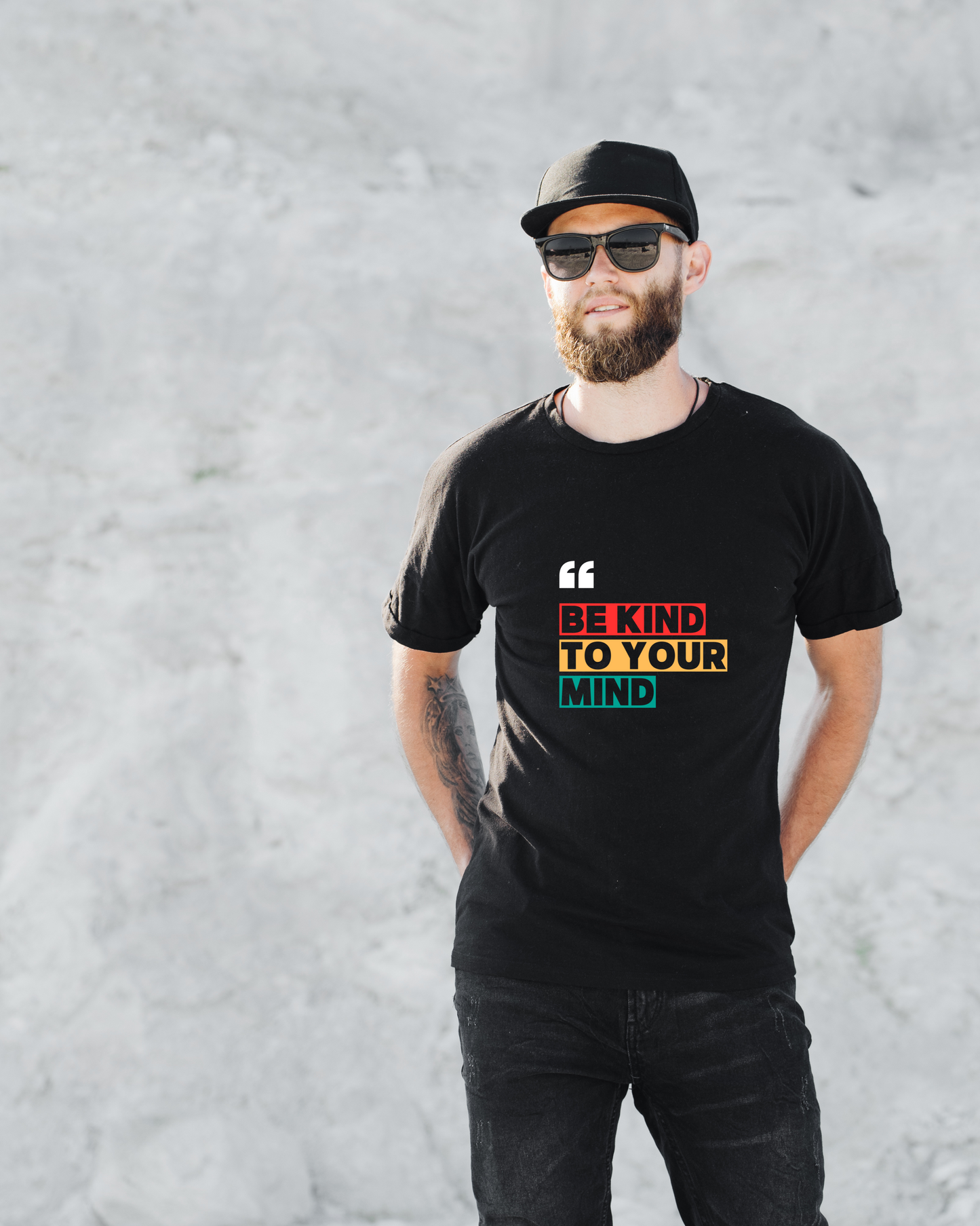 BE KIND TO YOUR MIND - COTTON PRINTED TSHIRT