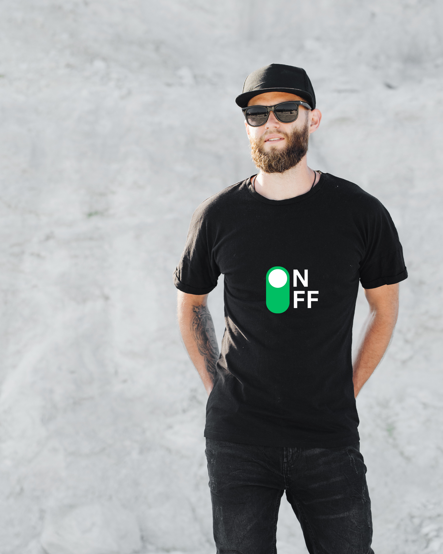 ON OFF - COTTON PRINTED TSHIRT