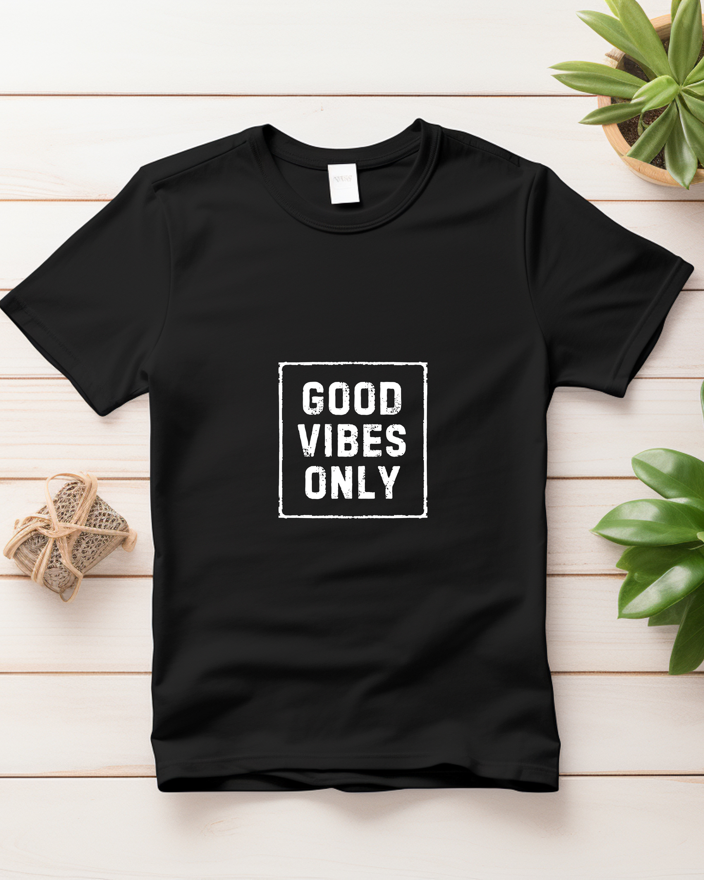 GOOD VIBES ONLY - COTTON PRINTED TSHIRT
