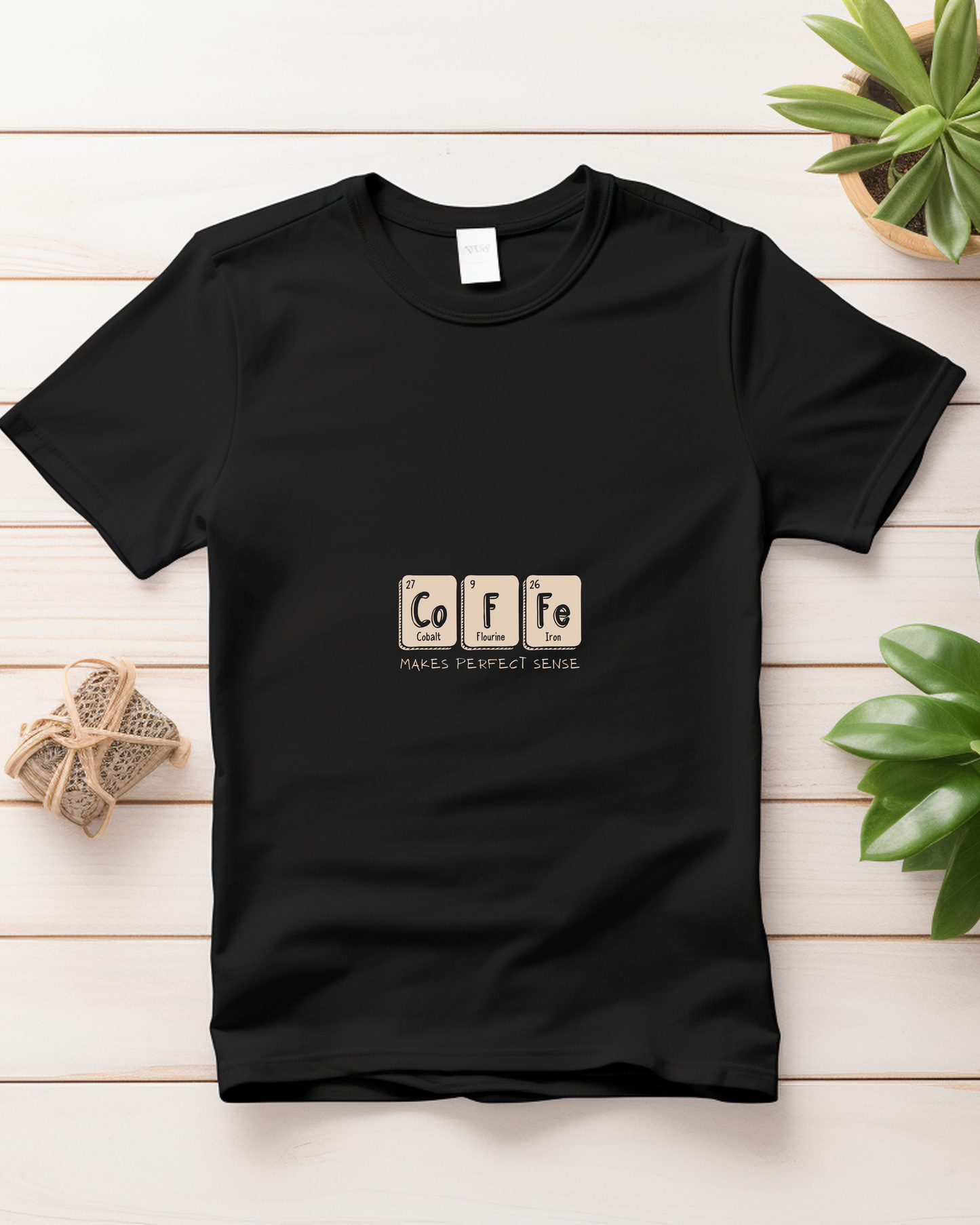 COFFEE MAKES PERFECT SENSE - COTTON PRINTED TSHIRT