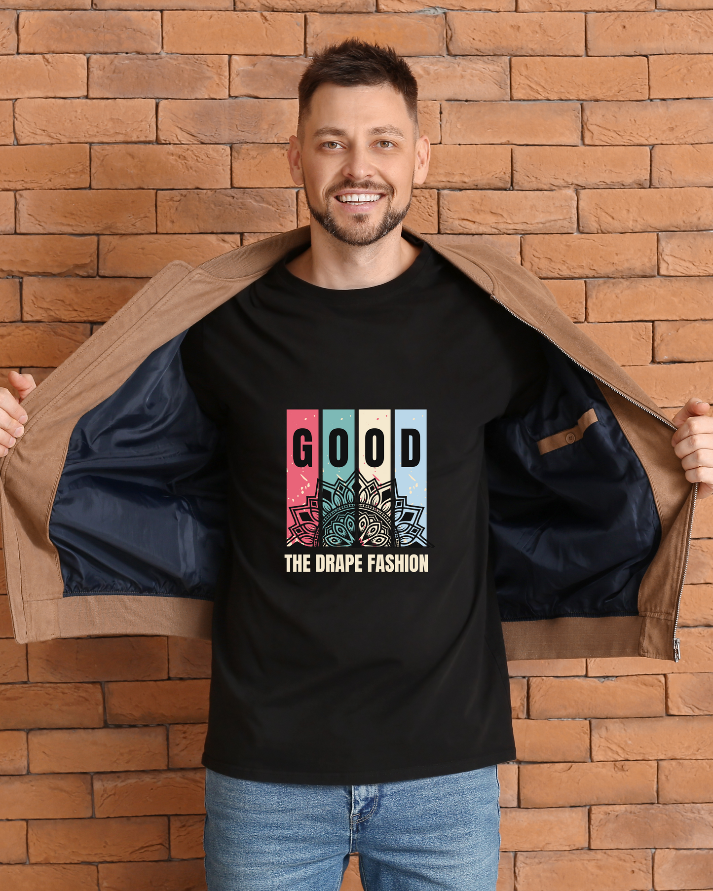 GOOD THE DRAPE FASHION - COTTON PRINTED TSHIRT