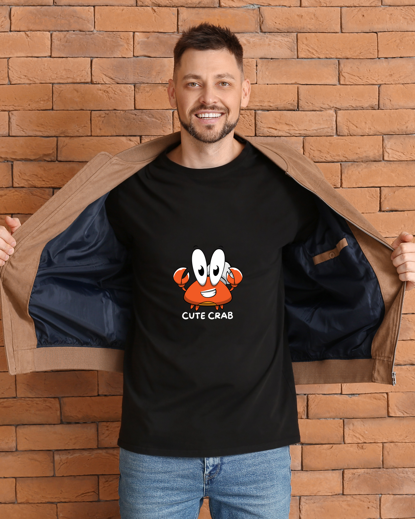 CUTE CRAB - COTTON PRINTED TSHIRT