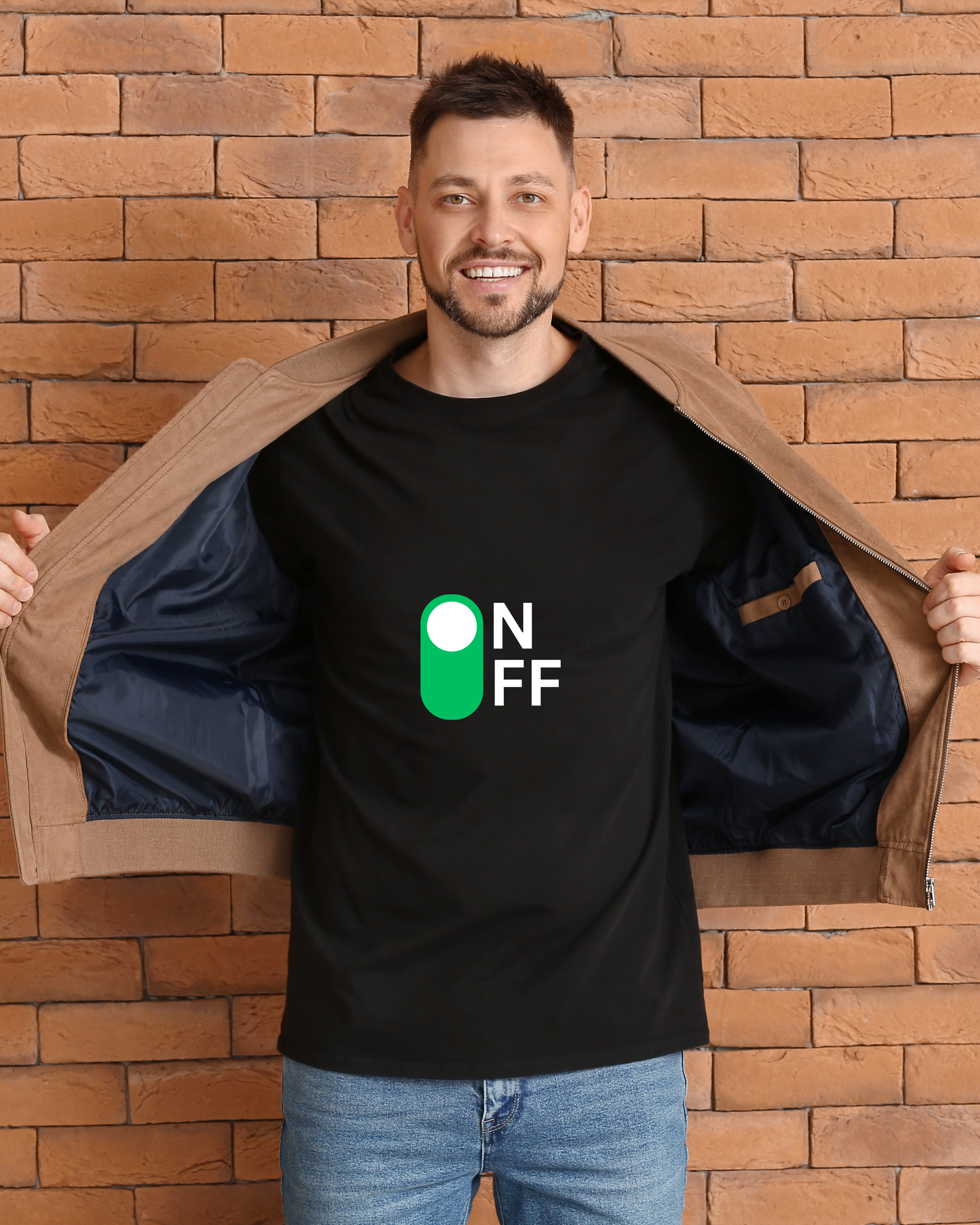 ON OFF - COTTON PRINTED TSHIRT