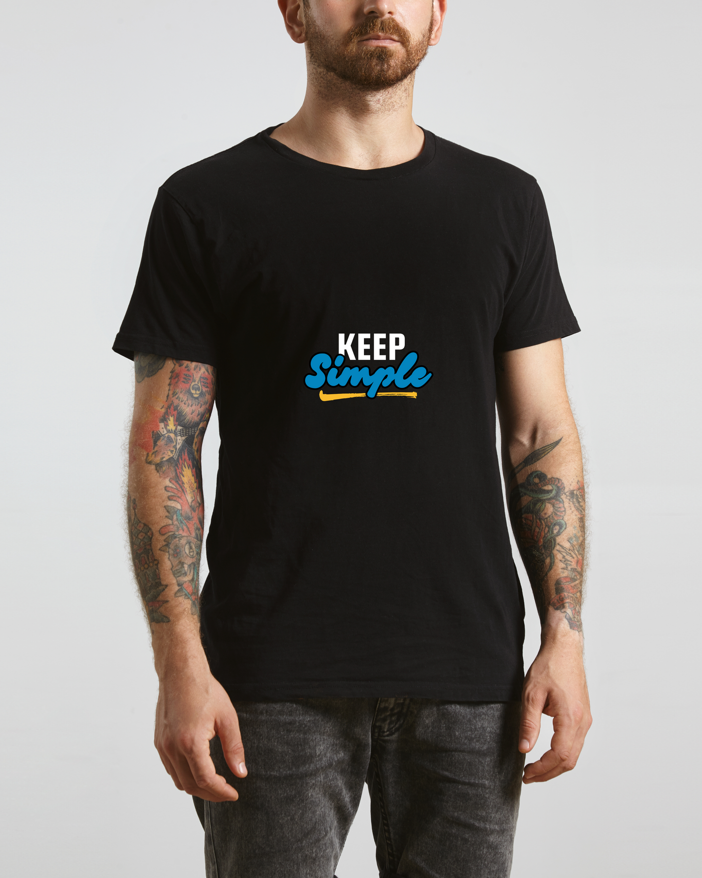 KEEP SIMPLE - COTTON PRINTED TSHIRT