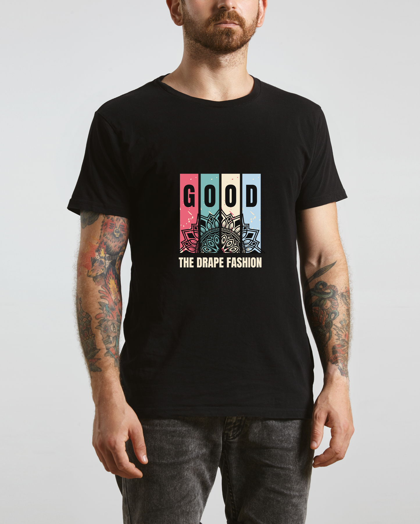 GOOD THE DRAPE FASHION - COTTON PRINTED TSHIRT