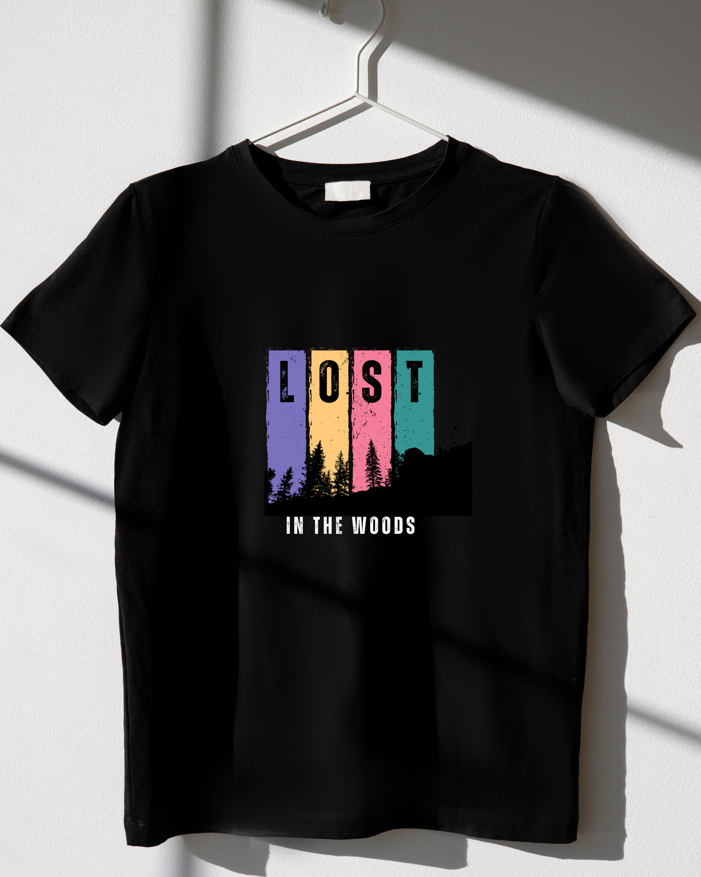LOST IN THE WOODS - COTTON PRINTED TSHIRT