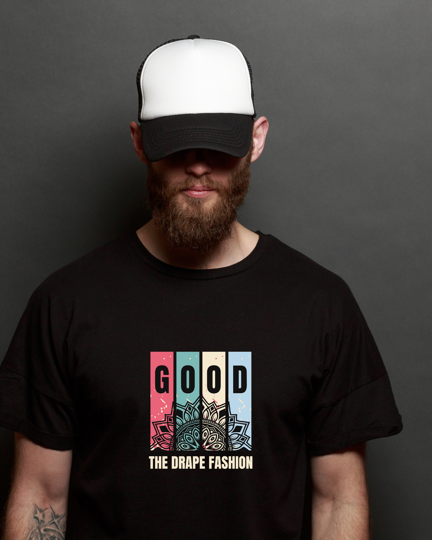 GOOD THE DRAPE FASHION - COTTON PRINTED TSHIRT