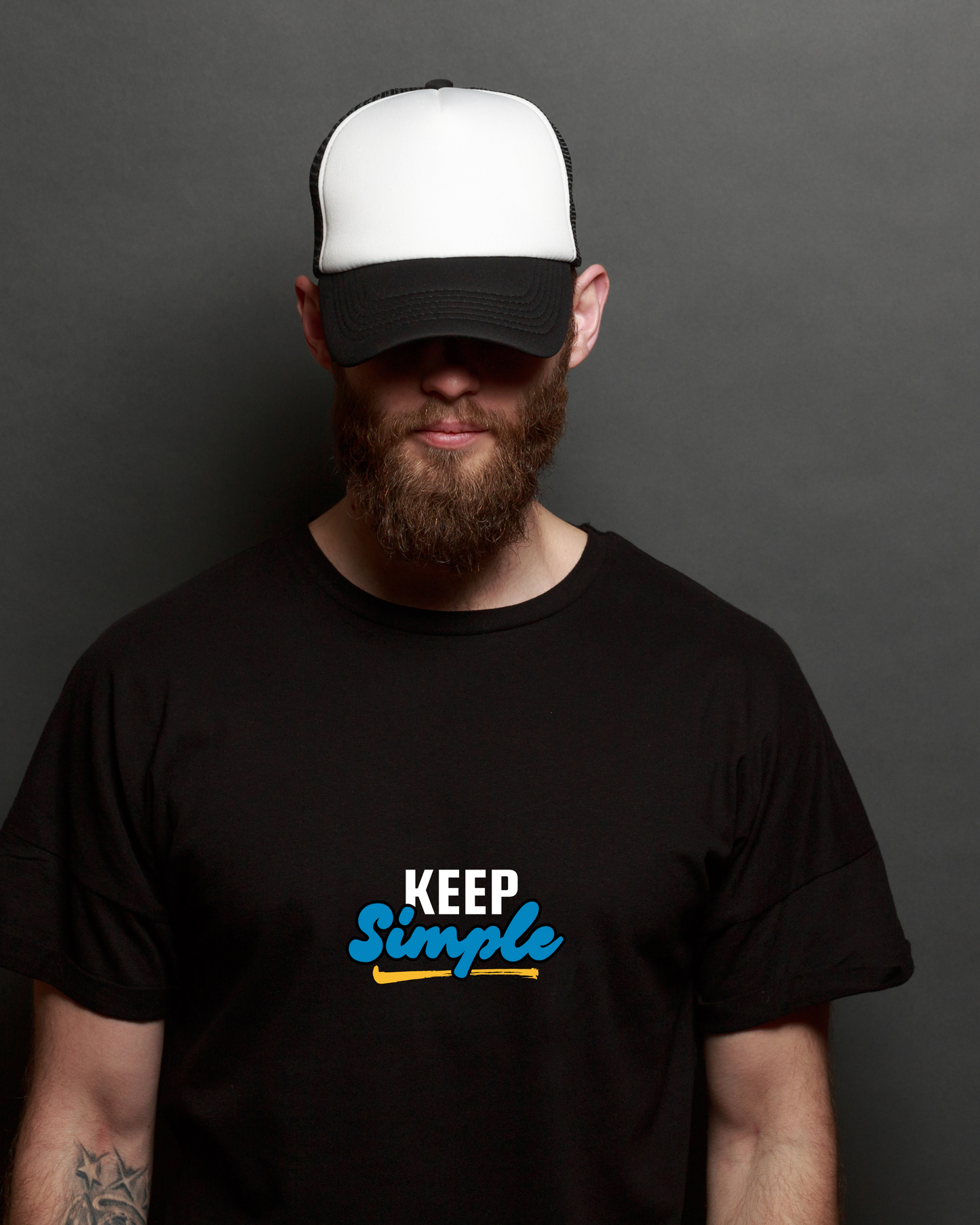 KEEP SIMPLE - COTTON PRINTED TSHIRT