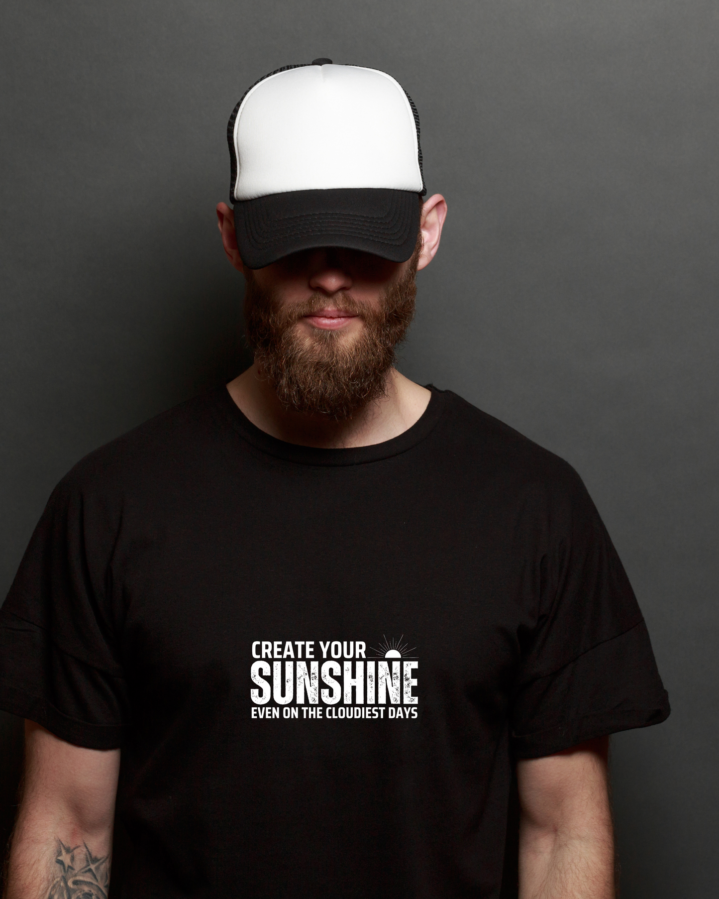 CREATE YOUR SUNSHINE EVEN ON THE CLOUDIEST DAYS - COTTON PRINTED TSHIRT