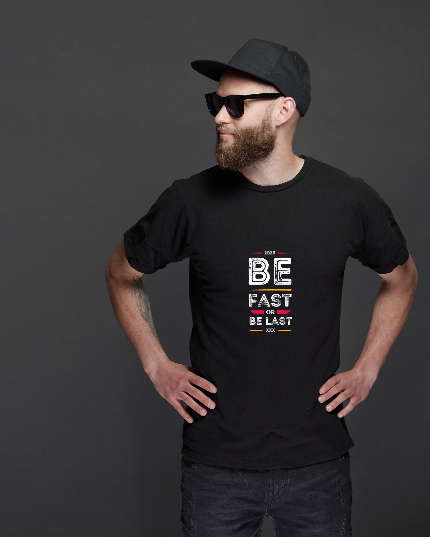BE FAST OR BE LAST - COTTON PRINTED TSHIRT