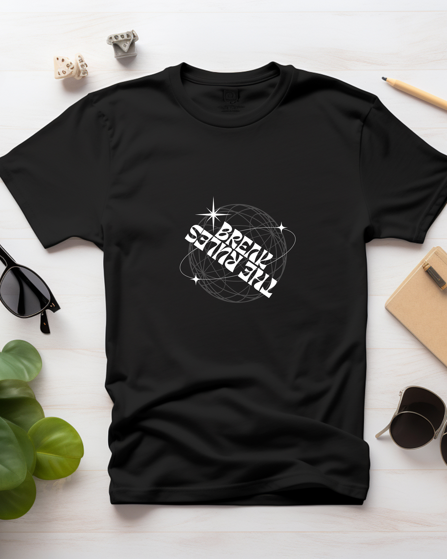 BREAK THE RULES - COTTON PRINTED TSHIRT