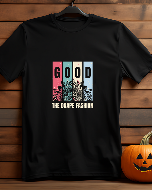 GOOD THE DRAPE FASHION - COTTON PRINTED TSHIRT