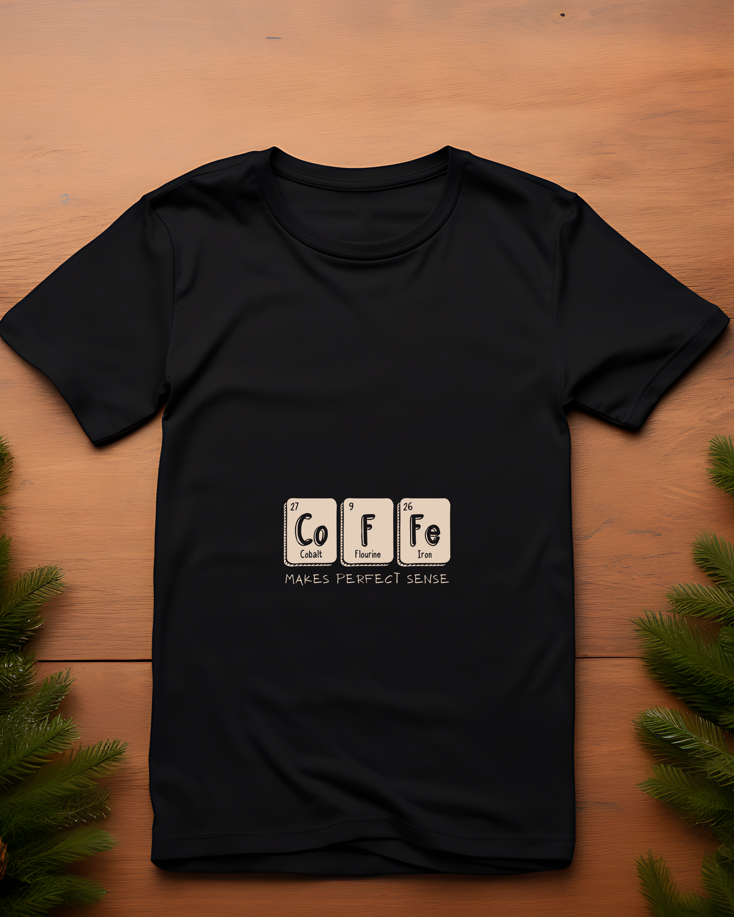 COFFEE MAKES PERFECT SENSE - COTTON PRINTED TSHIRT