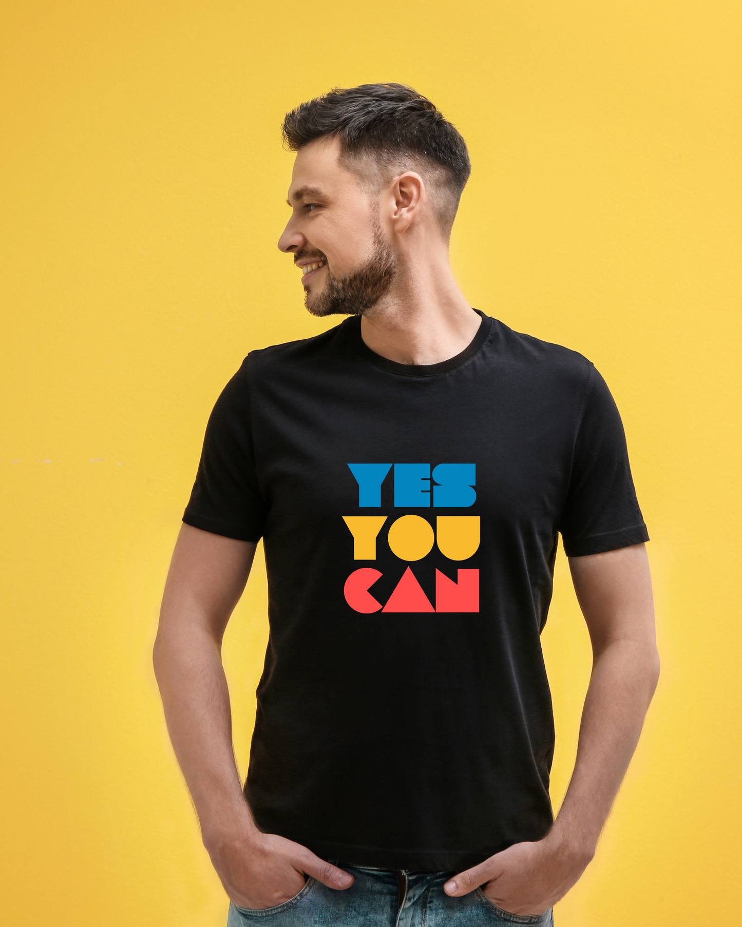 YES YOU CAN - COTTON PRINTED TSHIRT