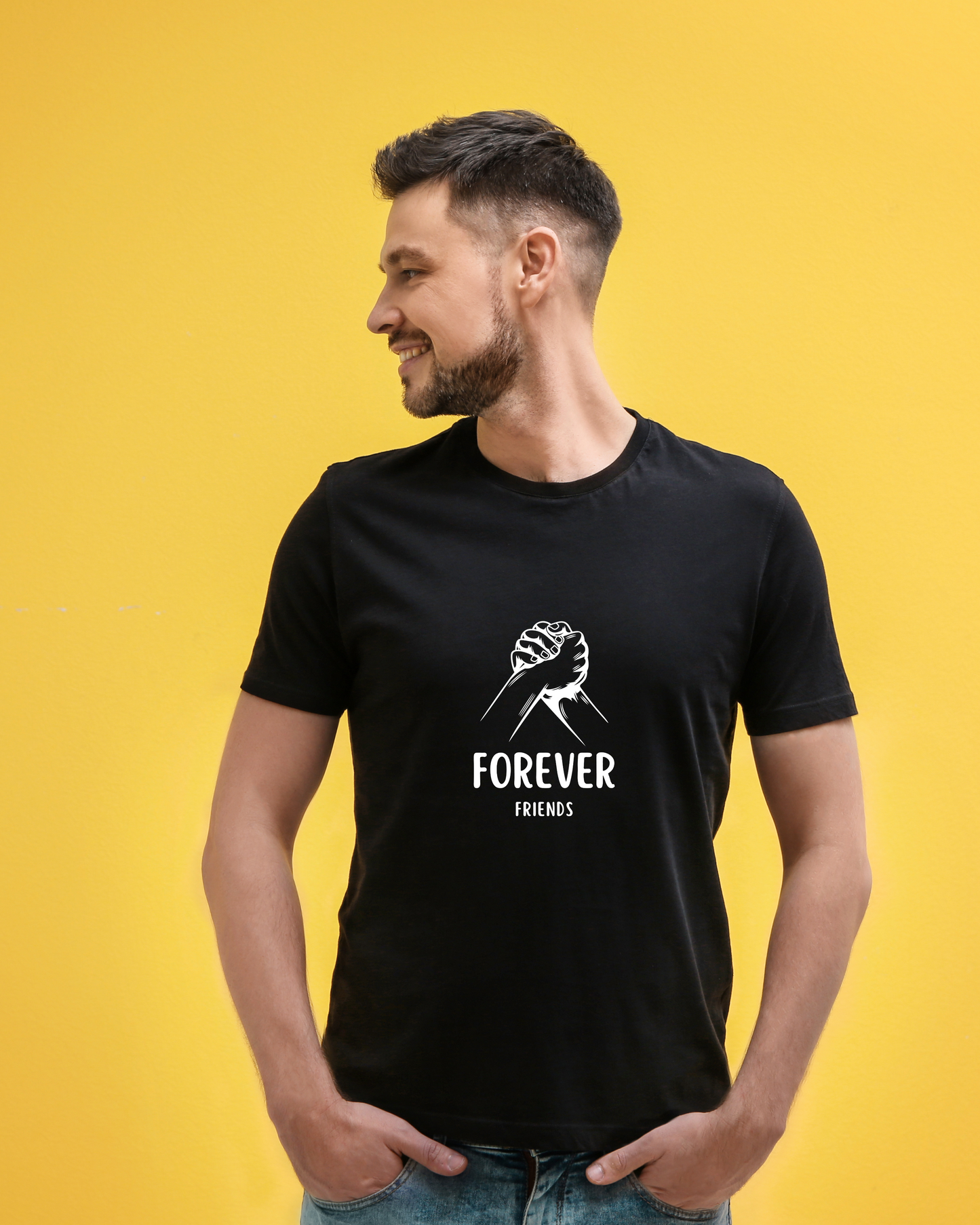 FOREVER FRIENDS - COTTON PRINTED TSHIRT