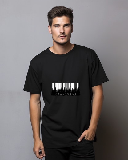 STAY WILD - COTTON PRINTED TSHIRT