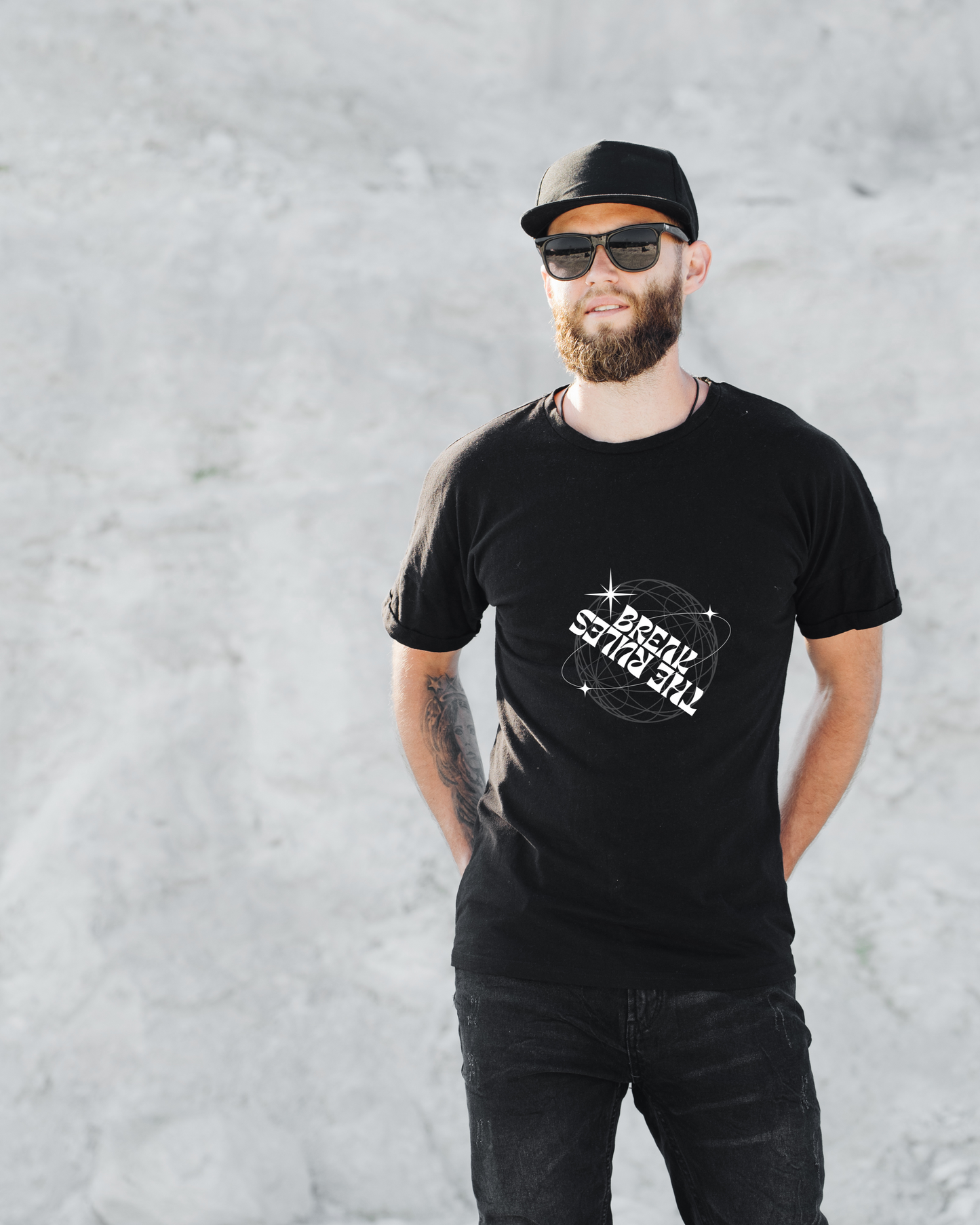 BREAK THE RULES - COTTON PRINTED TSHIRT