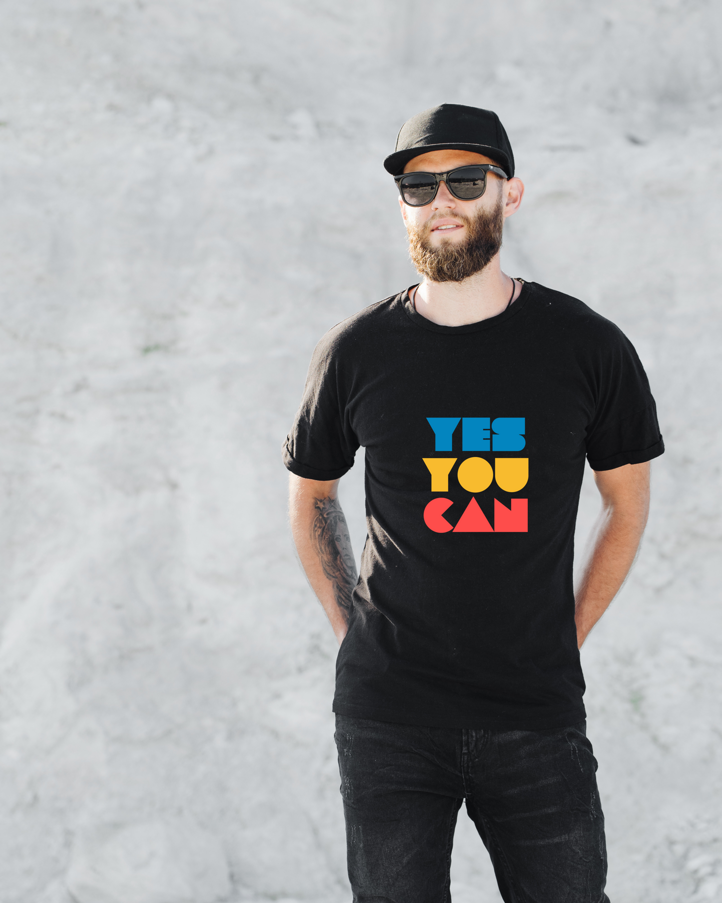 YES YOU CAN - COTTON PRINTED TSHIRT