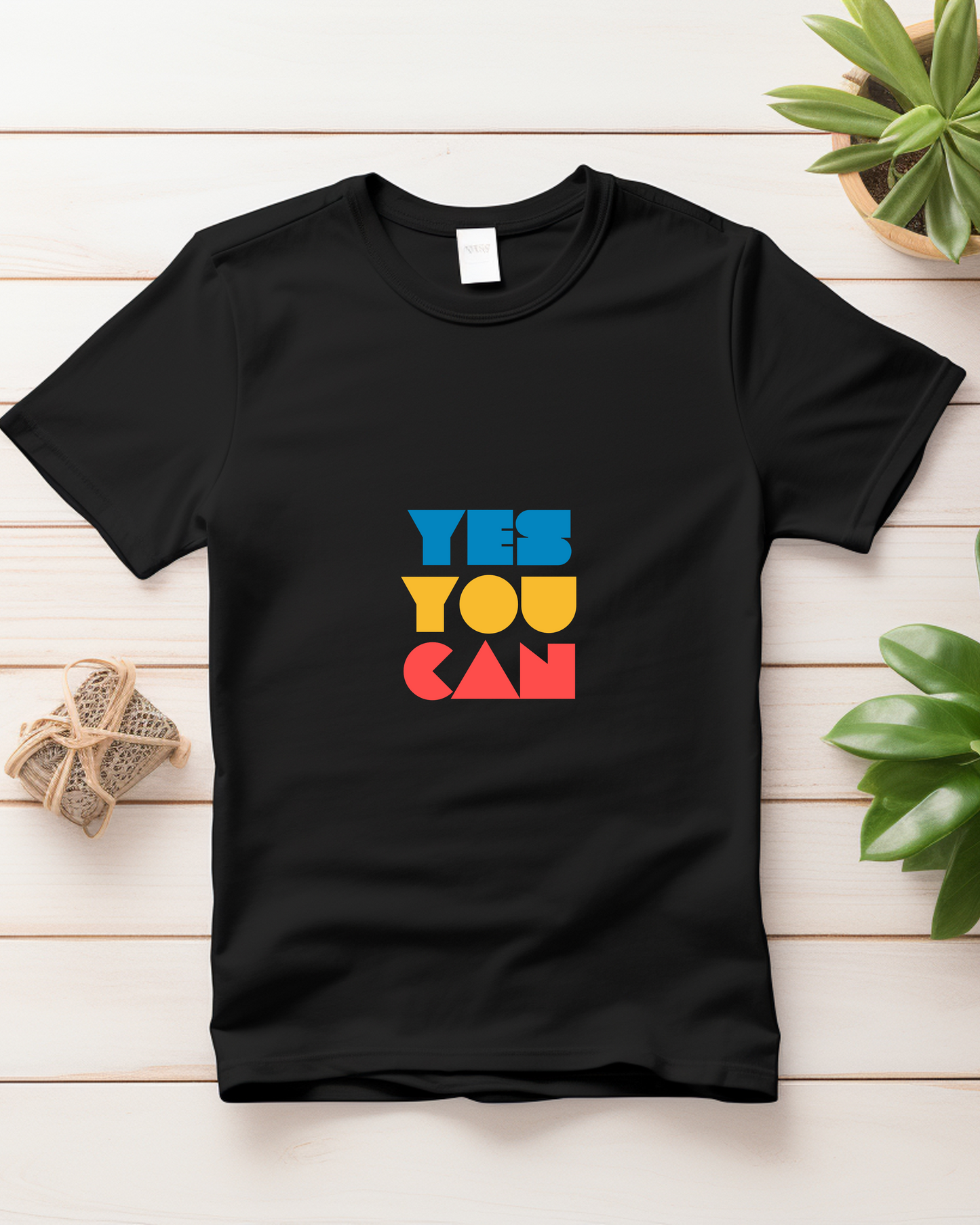 YES YOU CAN - COTTON PRINTED TSHIRT