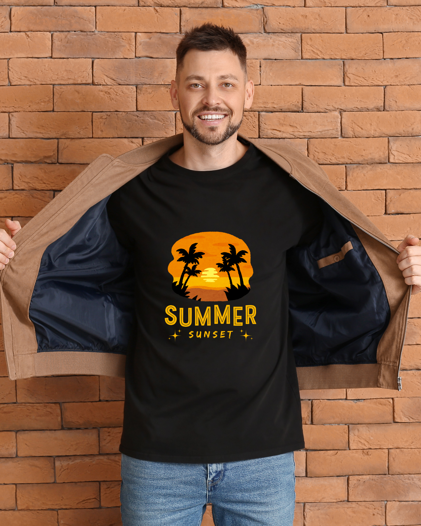 SUMMER SUNSET - COTTON PRINTED TSHIRT