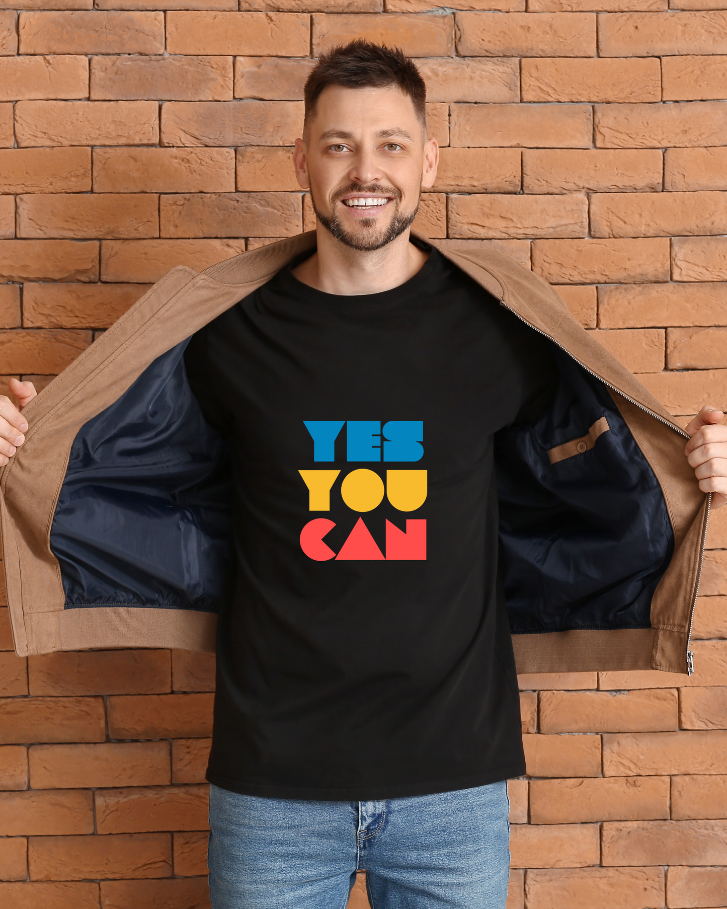 YES YOU CAN - COTTON PRINTED TSHIRT