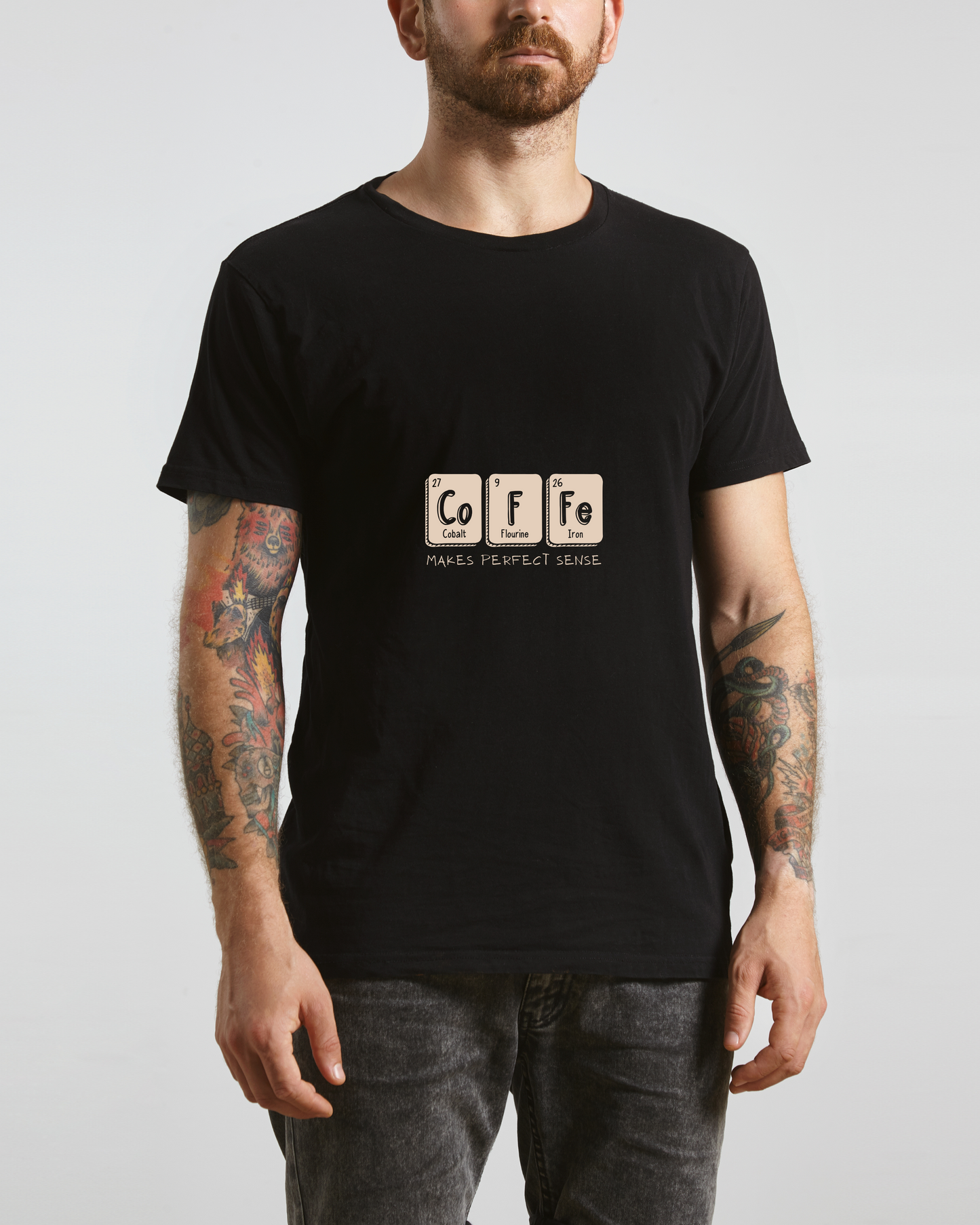 COFFEE MAKES PERFECT SENSE - COTTON PRINTED TSHIRT