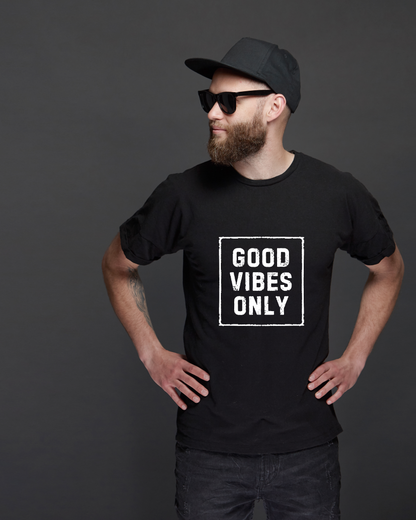 GOOD VIBES ONLY - COTTON PRINTED TSHIRT
