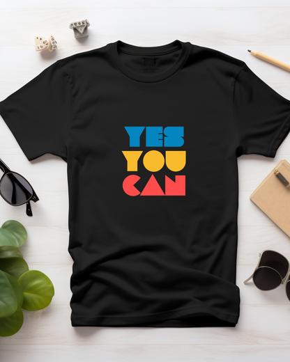 YES YOU CAN - COTTON PRINTED TSHIRT