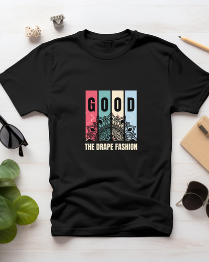 GOOD THE DRAPE FASHION - COTTON PRINTED TSHIRT