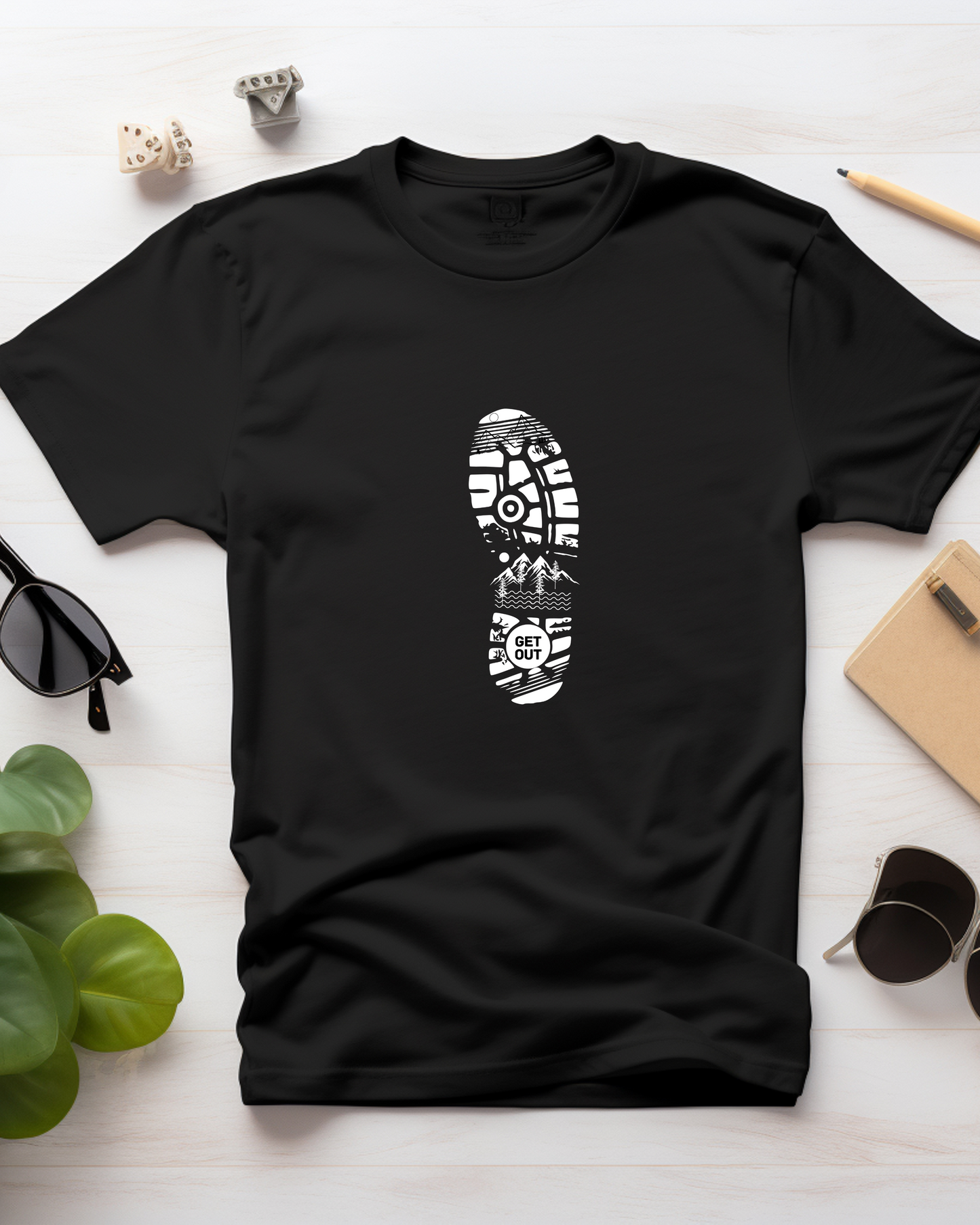 GET OUT - COTTON PRINTED TSHIRT