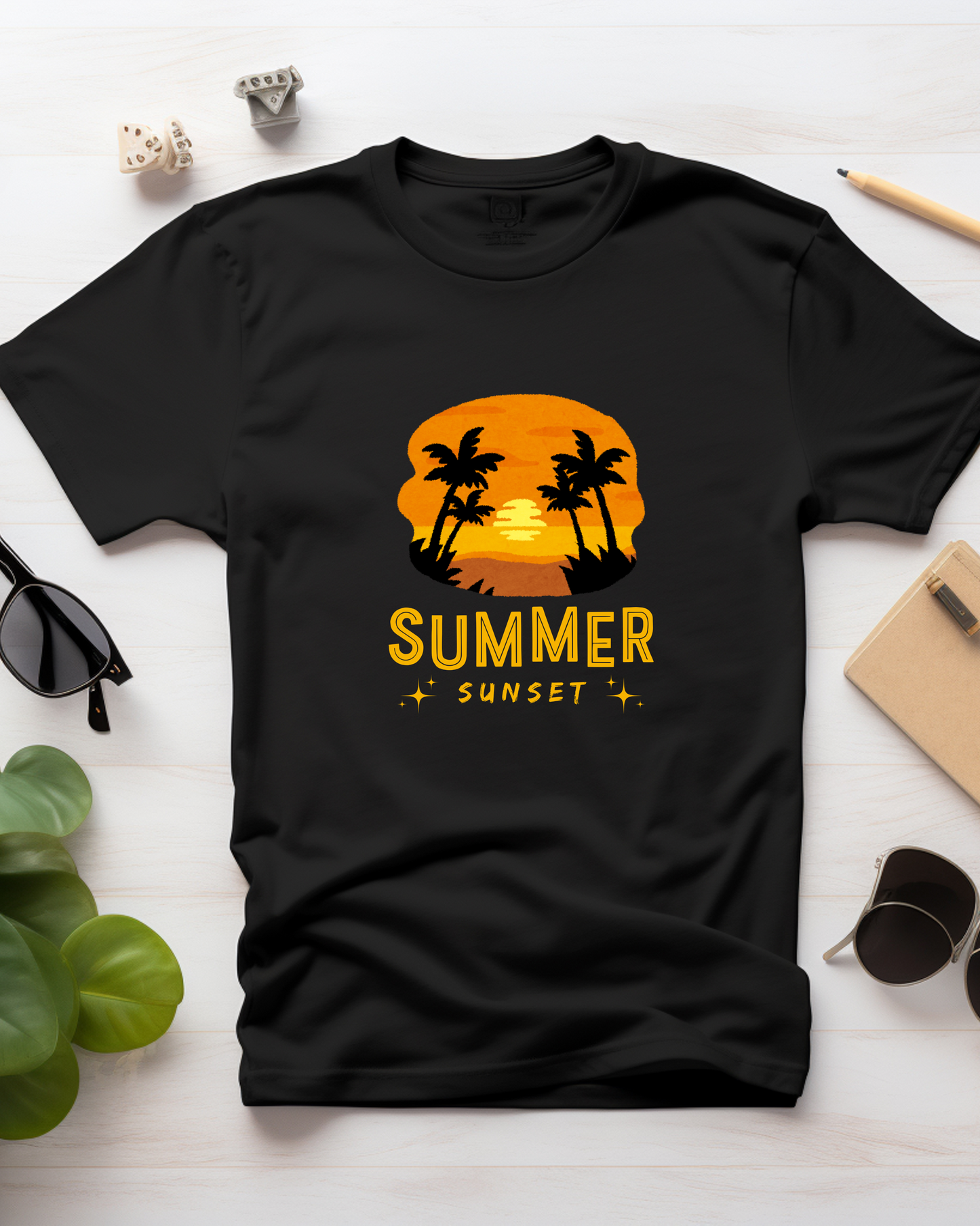 SUMMER SUNSET - COTTON PRINTED TSHIRT